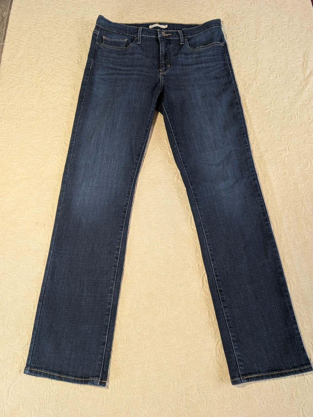 Levi's Women's Straight-Leg Jeans — Dark Blue Denim